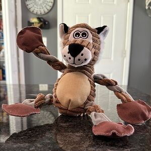Plush Dog Toy Tiger with Rope Limbs Tug & Move Limbs 8” Dog Toy NWT